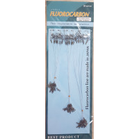 Поводки рыболовные Fluorocarbon 20кг 0,6мм (30 шт 15см/20см/25см)